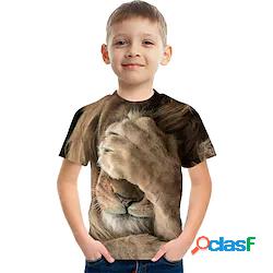 Bambino Da ragazzo T-shirt Manica corta Pop art Animali