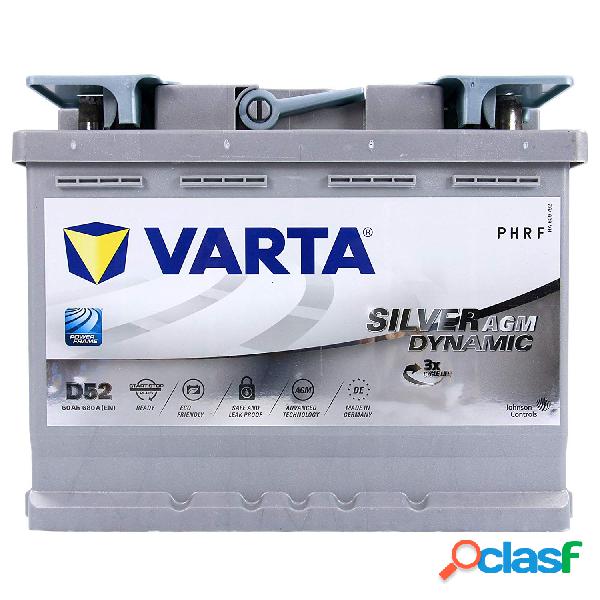 Batteria Auto Varta D52 60Ah Agm 680A Start Stop 12v