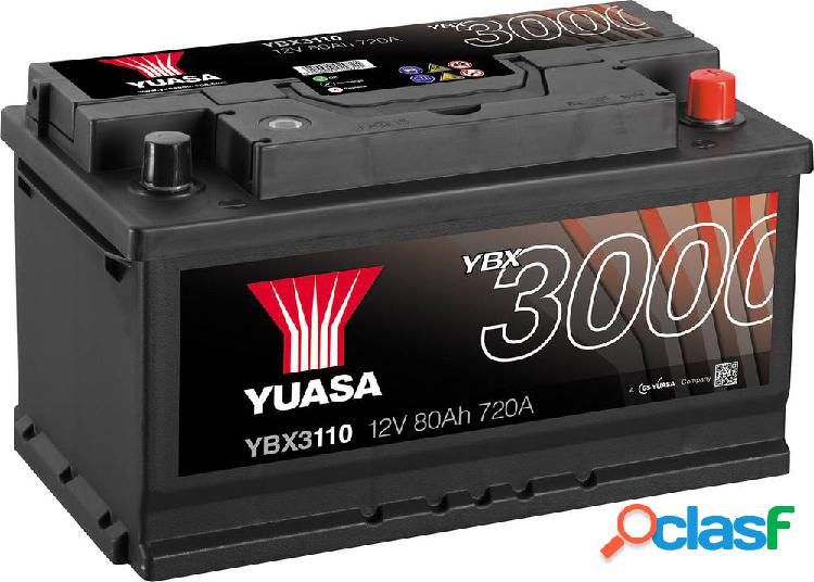 Batteria per auto Yuasa SMF YBX3110 12 V 80 Ah T1