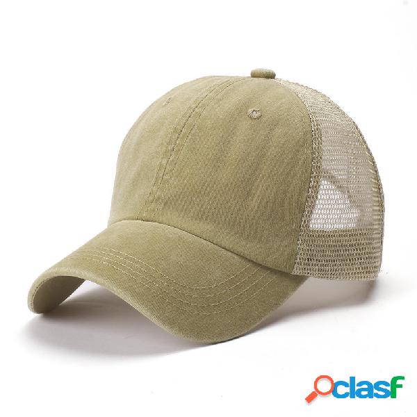 Berretto da baseball in maglia leggera unisex colore chiaro