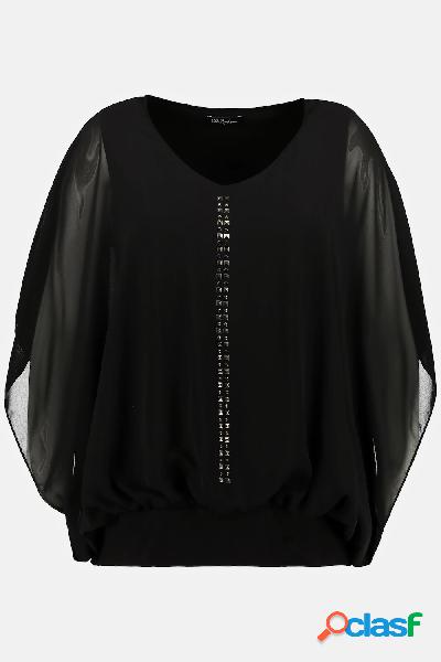 Blusa, Donna, Nero, Taglia: 52/54, Poliestere/Viscosa, Ulla