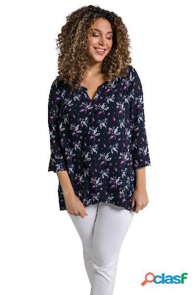 Blusa dal taglio svasato con effetto a più strati, scollo a