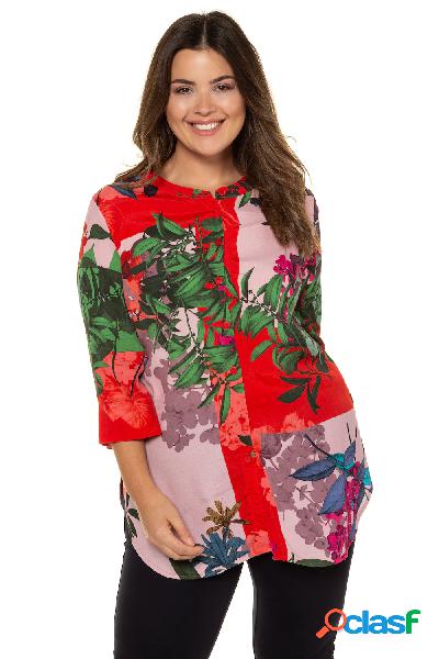 Blusa, design floreale, look unico, selection, Donna, Rosso,