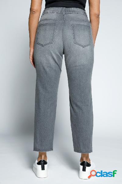 Boyfriend jeans a cinque tasche con orli non rifiniti,