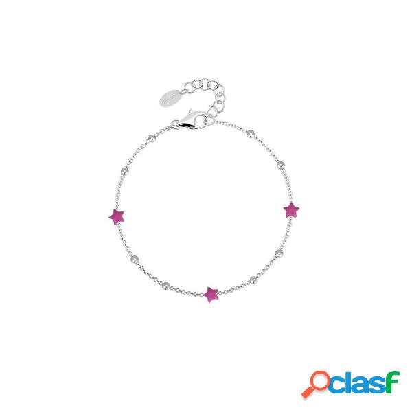 Bracciale Bimba Mabina in Argento e Smalto | Stelle - 533399