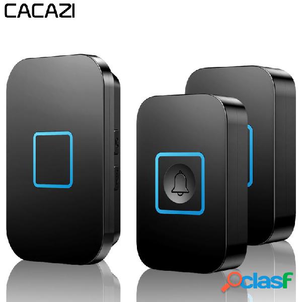 CACAZI A88 Campanello impermeabile senza fili luce a led