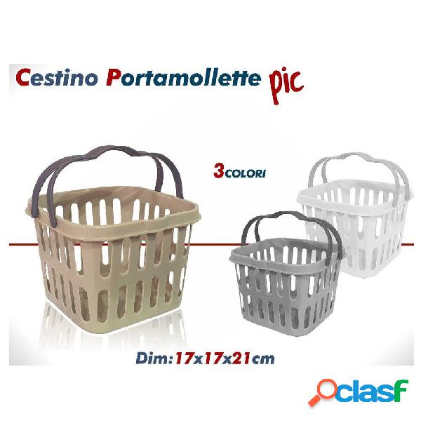 CESTINO PORTAMOLLETTE PIC CON DOPPIO MANICO IN PLASTICA 3