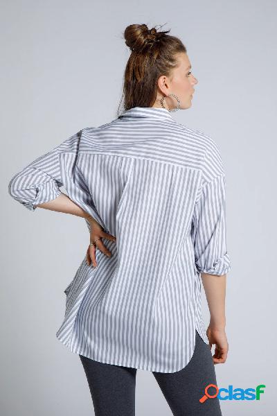 Camicia a righe dal taglio oversize con maniche lunghe,