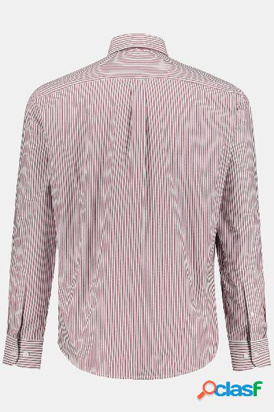 Camicia a righe, maniche lunghe, colletto button-down,