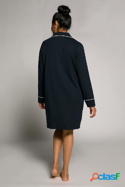 Camicia da notte con look da pigiama, colletto da camicia e