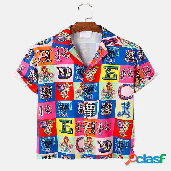 Camicie casual multi-modelli divertenti da uomo