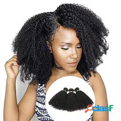 Capelli vergini brasiliani afro crespi ricci 3 fasci di