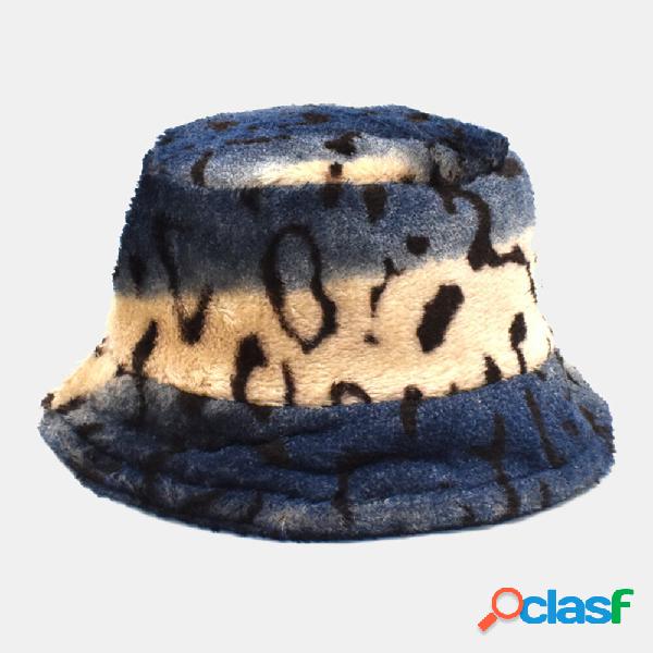 Cappello da pescatore da uomo in finta pelliccia di coniglio