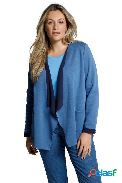 Cardigan in felpa, Donna, Blu, Taglia: 56/58, Cotone, Ulla