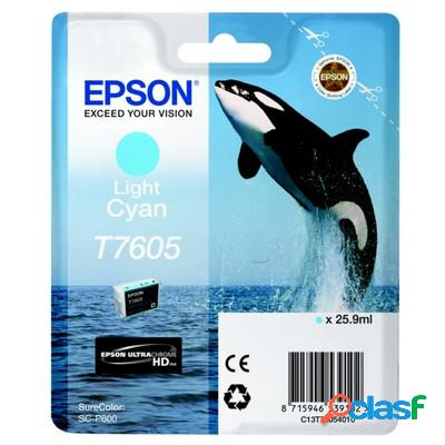 Cartuccia Epson C13T76054010 T7605 Orca originale CIANO