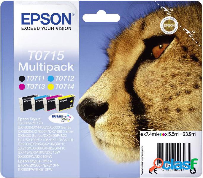 Cartuccia Epson Originale T0715 Imballo multiplo Nero,