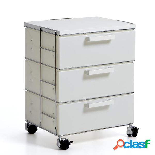 Cassettiera Isotta White 3 cassetti 41x35xh57 in