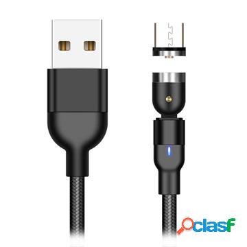 Cavo di Ricarica Magnetico Rotabile USB2.0 / MicroUSB 2m -