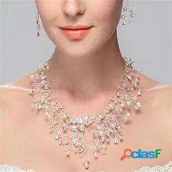 Collana di fili Collana Y Per donna Diamante sintetico Perla