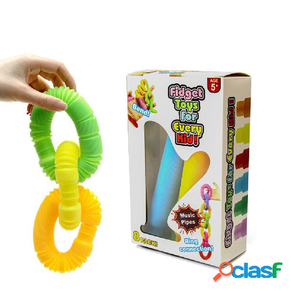 Colore casuale Decompressione Fidget Pops Tubo Soffietto