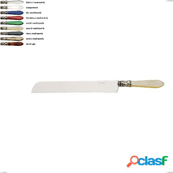 Coltello pane Aladdin ghiera brunita bugatti, acciaio 18.10