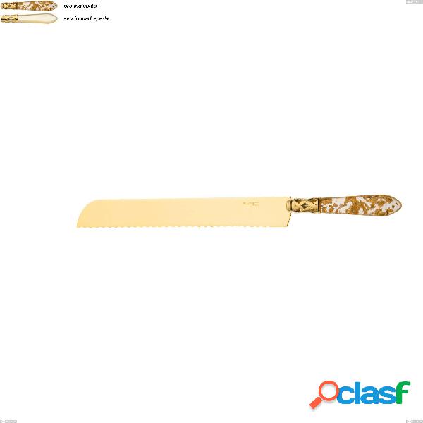 Coltello pane Aladdin tutto oro bugatti, acciaio 18.10