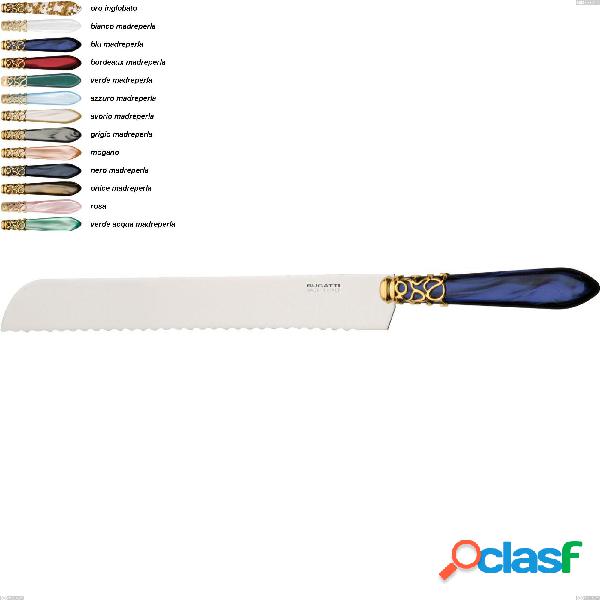 Coltello pane Melodia ghiera oro bugatti, acciaio 18.10