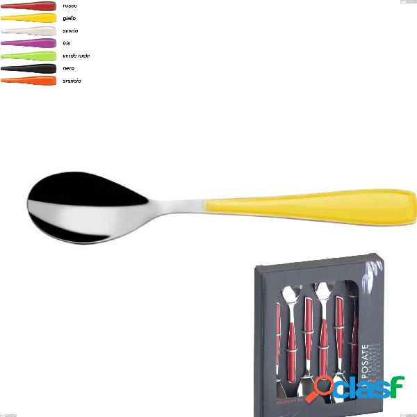Confezione vetrina 6 pezzi cucchiaini caffe Essenza bugatti,