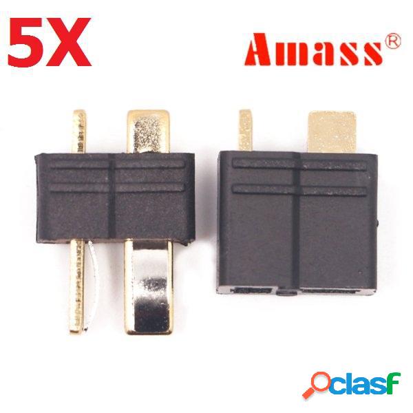 Connettore maschio e femmina Amass AM-1015B nero antiscivolo