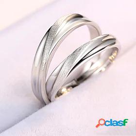 Couple Rings Geometrical male Female Love Precious S925