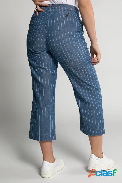 Culottes di cotone biologico a righe con effetto tencel,
