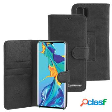 Custodia Commander Elite Book per Huawei P30 Pro - Nero