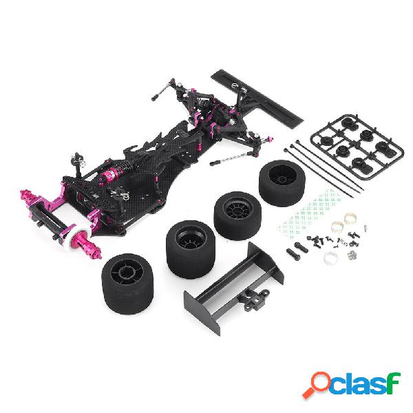 DGF1 Telaio per auto 1/10 RC con kit di pneumatici in spugna