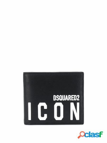 DSQUARED2 PORTAFOGLIO UOMO WAM001512903205M063 PELLE NERO