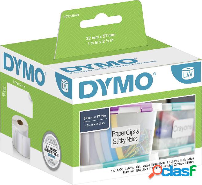 DYMO S0722540 Rotolo di etichette 57 x 32 mm Carta Bianco