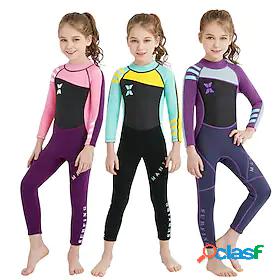 DiveSail Girls 2.5mm Full Wetsuit Diving Suit SCR Neoprene