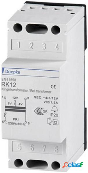 Doepke 09980033 Trasformatore per campanello 4 V, 8 V, 12 V