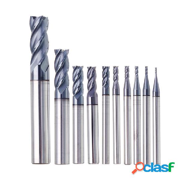 Drillpro 1-10mm HRC55 TiAlN 4 flauti Fresa per fresa in