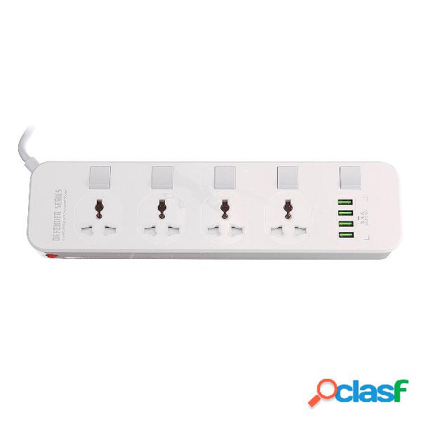 Elettrico 4 presa di corrente Presa + 4 prolunghe USB 5V
