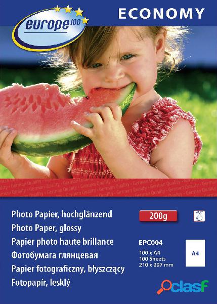 Europe 100 Economy Photo Paper Glossy EPC004 Carta