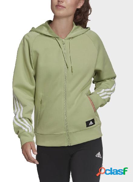 FELPA 3STRIPES FULL ZIP E CAPPUCCIO