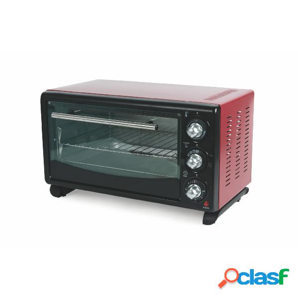 FORNO 24 LT ROSSO 1380 W VENTILATO in Vetro - Acciaio Rosso,