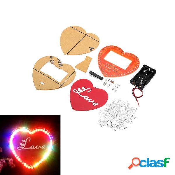 Fai da te Seven Color Cuore Forma LED Flow lampada Kit di