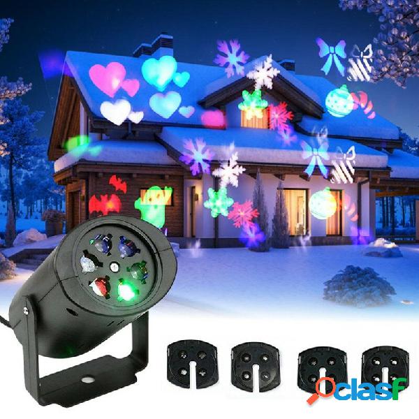 Fiocco di neve natalizio proiettore Luci rotanti LED Luci da