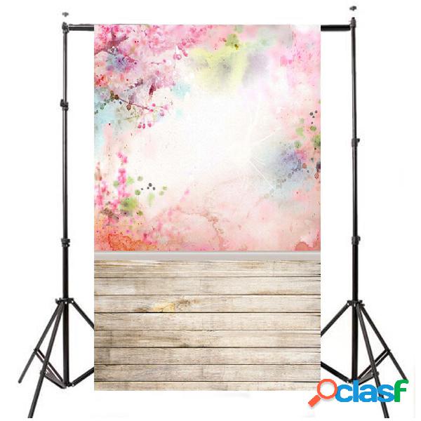 Fiore 5x7FT Acquerello Rosa fotografici Piano contesto Photo