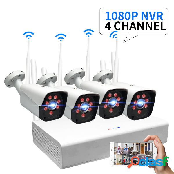 GUUDGO 4CH 2.0MP 1080P Wireless Surveillance White