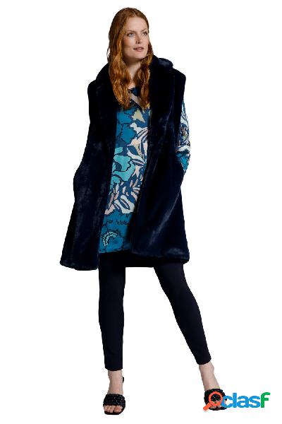 Gilet lungo di morbida pelliccia sintetica con scollo con
