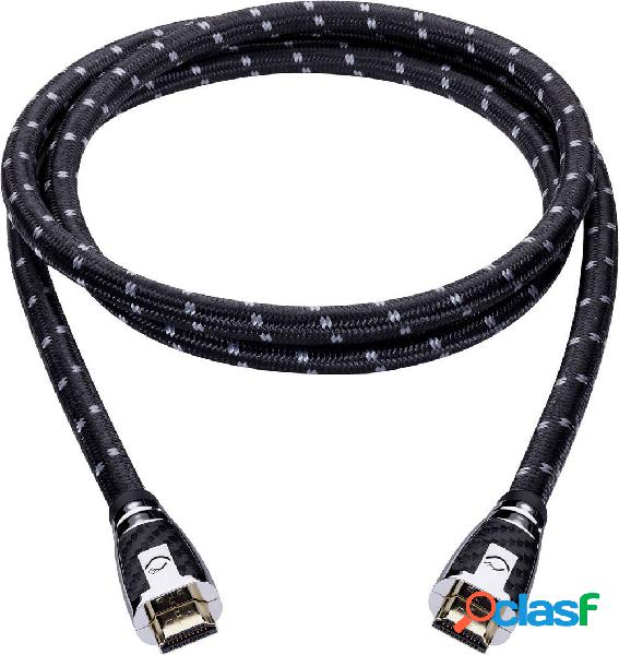 HDMI Cavo 3.20 m Nero, Grigio Oehlbach XXL® Carb Connect
