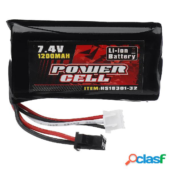 HS 7.4V 1200mAh 25C 2S Li-ion Batteria per auto 18301 18302