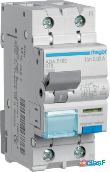 Hager ADA516D Magnetotermico e differenziale 1 polo 16 A